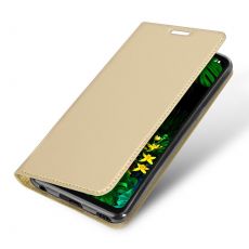 Púzdro knižkové DUX DUCIS PRO SKIN SERIES pre LG G8 THINQ - zlaté