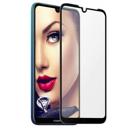 Tvrdené sklo 5D FULL COVER (full glue) 9H PRO (TG) pre HUAWEI Y5 (2019)/HONOR 8S - čierne