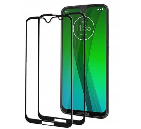 Tvrdené sklo 5D FULL COVER (full glue) 9H PRO (TG) pre MOTOROLA MOTO G7 PLAY - čierne