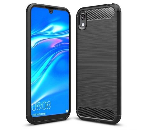 Púzdro CARBON CASE pre HUAWEI Y5 (2019)/HONOR 8S - čierne