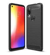 Púzdro CARBON CASE pre MOTOROLA ONE VISION - čierne