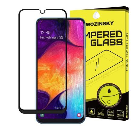 Tvrdené sklo WOZINSKY 5D FULL COVER (full glue) 9H PRO pre SAMSUNG GALAXY A40 (A405F) - čierne