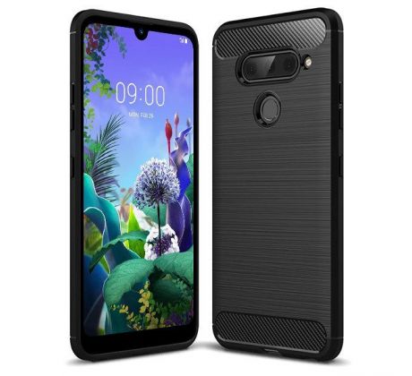 Púzdro CARBON CASE pre LG Q60 (LG K50) - čierne