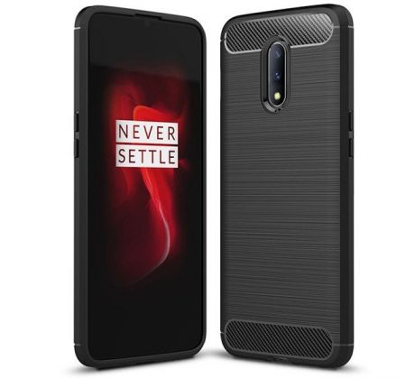 Púzdro CARBON CASE pre OnePlus 7 - čierne