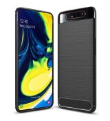 Púzdro CARBON CASE pre SAMSUNG GALAXY A80 (A805F) - čierne