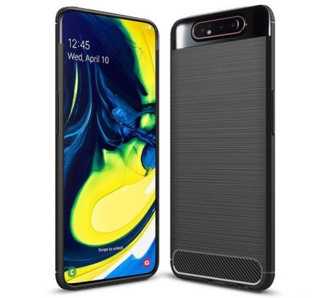 Púzdro CARBON CASE pre SAMSUNG GALAXY A80 (A805F) - čierne