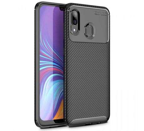 Púzdro FOCUS CARBON CASE pre SAMSUNG GALAXY A40 (A405F) - čierne