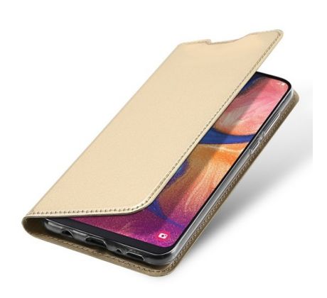 Púzdro knižkové DUX DUCIS PRO SKIN SERIES pre SAMSUNG GALAXY A20e (A202F) - zlaté