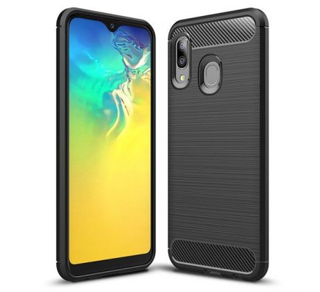 Púzdro CARBON CASE pre SAMSUNG GALAXY A20e (A202F) - čierne