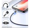 Kábel CAFELE CIRCLE MAGNETIC USB CABLE 3IN1 - strieborný
