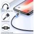 Kábel CAFELE CIRCLE MAGNETIC USB CABLE 3IN1 - strieborný