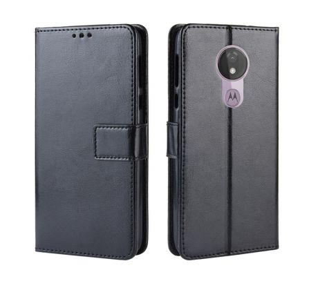 Púzdro knižkové diárové WALLET LEATHER pre MOTOROLA MOTO G7 POWER - čierne