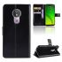 Púzdro knižkové diárové WALLET LEATHER pre MOTOROLA MOTO G7 POWER - čierne