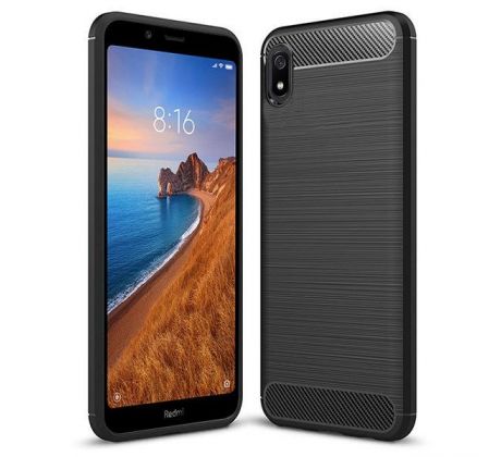 Púzdro CARBON CASE pre XIAOMI REDMI 7A - čierne