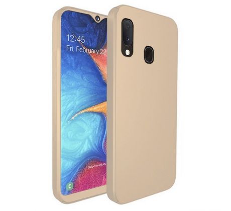 Púzdro 360 FULL BODY + TVRDENÉ SKLO pre SAMSUNG GALAXY A40 (A405F) - zlaté