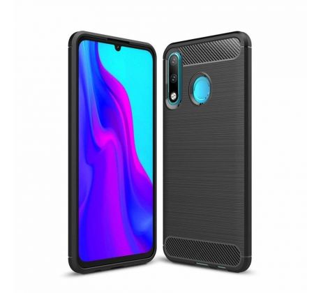 Púzdro (Zadný kryt) IPAKY CARBON FIBER CASE pre HUAWEI P30 LITE - čierne