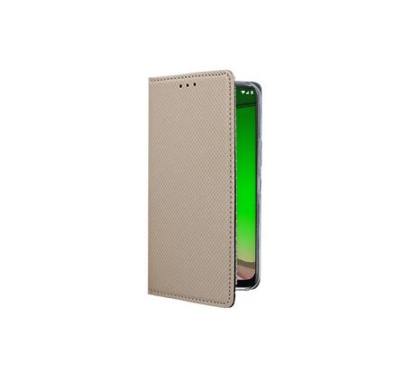 Púzdro knižkové SMART BOOK CASE pre MOTOROLA MOTO G7 PLAY - zlaté