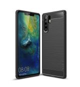 Púzdro (Zadný kryt) IPAKY CARBON FIBER CASE pre HUAWEI P30 PRO - čierne