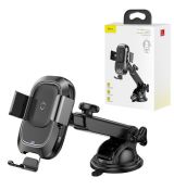 Automatický držiak z nabíjaním QI BASEUS Smart Vehicle Bracket Wireless Charger - čierny