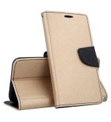 Púzdro knižkové diárové FANCY pre HUAWEI P20 LITE (2019) - zlato čierne
