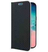 Púzdro knižkové VENNUS BOOK CARBON CASE pre SAMSUNG GALAXY S10 (G973F) - čierne