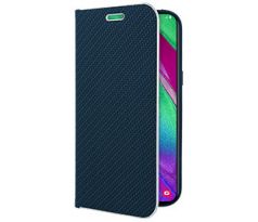 Púzdro knižkové VENNUS BOOK CARBON CASE pre SAMSUNG GALAXY A40 (A405F) - modré