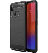 Púzdro CARBON CASE pre MOTOROLA MOTO E6 PLUS - čierne