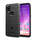 Púzdro (Zadný kryt) RUGGED SHIELD pre MOTOROLA ONE ACTION - čierne
