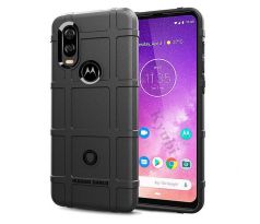 Púzdro (Zadný kryt) RUGGED SHIELD pre MOTOROLA ONE ACTION - čierne