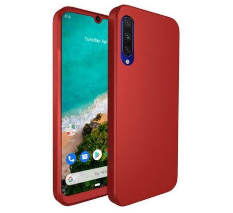 Púzdro 360 FULL BODY + TVRDENÉ SKLO pre XIAOMI Mi A3 - červené