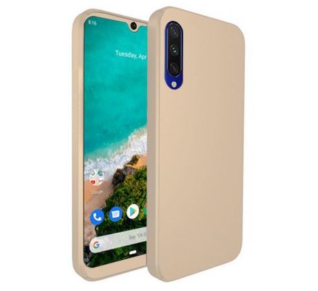 Púzdro 360 FULL BODY + TVRDENÉ SKLO pre XIAOMI Mi A3 - zlaté