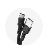 Kábel REMAX USB ARMOR RC-116a TYP C - čierny