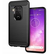 Púzdro CARBON CASE pre MOTOROLA ONE ZOOM - čierne