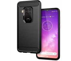 Púzdro CARBON CASE pre MOTOROLA ONE ZOOM - čierne