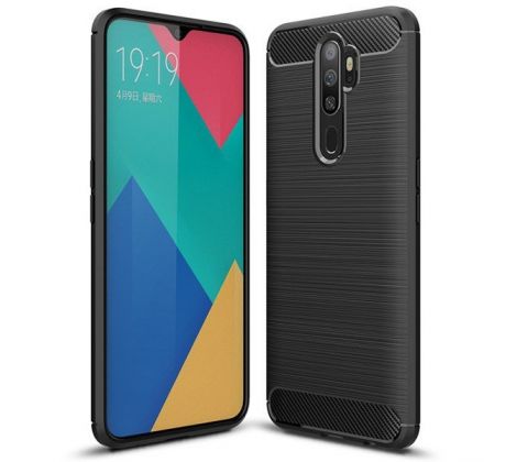 Púzdro CARBON CASE pre OPPO A5/A9 (2020) - čierne