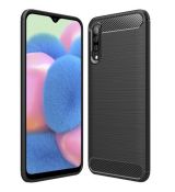 Púzdro CARBON CASE pre SAMSUNG GALAXY A30s (A307F) - čierne