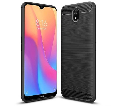 Púzdro CARBON CASE pre XIAOMI REDMI 8A - čierne