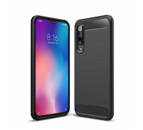 Púzdro CARBON CASE pre XIAOMI Mi 9 SE - čierne