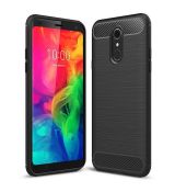 Púzdro CARBON LUX pre LG Q7 - čierne