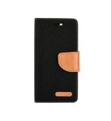 Púzdro knižkové diárové CANVAS BOOK pre HUAWEI P30 LITE - čierne