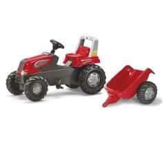 Šlapací traktor Rolly Junior s vlečkou červený