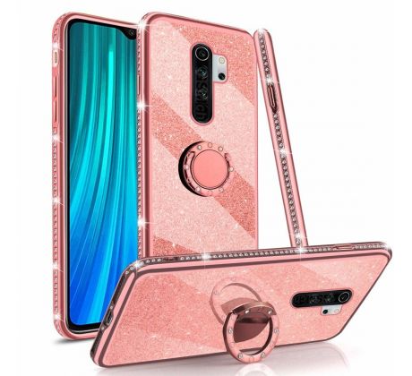 Púzdro DIAMOND RING CASE  pre XIAOMI REDMI NOTE 8 - ružové