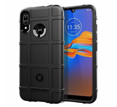 Púzdro (Zadný kryt) RUGGED SHIELD pre MOTOROLA MOTO E6 PLUS - čierne