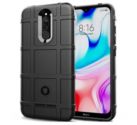 Púzdro (Zadný kryt) RUGGED SHIELD pre XIAOMI REDMI 8 - čierne