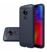 Púzdro CARBON LUX CASE pre MOTOROLA MOTO G7 POWER - modré