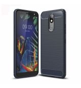 Púzdro CARBON LUX pre LG K40 (LG K12+) - modré
