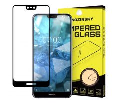 Tvrdené sklo WOZINSKY 5D FULL COVER (full glue) 9H PRO (TG) pre NOKIA 7.1 (2018) - čierne