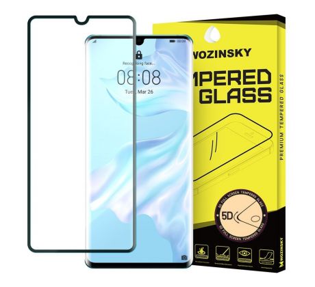 Tvrdené sklo WOZINSKY 5D FULL COVER (full glue) 9H PRO (TG) pre HUAWEI P30 PRO - čierne