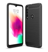 Púzdro CARBON CASE pre MOTOROLA MOTO G8 PLUS - čierne