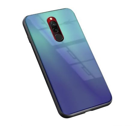 Púzdro RAINBOW GLASS CASE pre XIAOMI REDMI 8 - modré